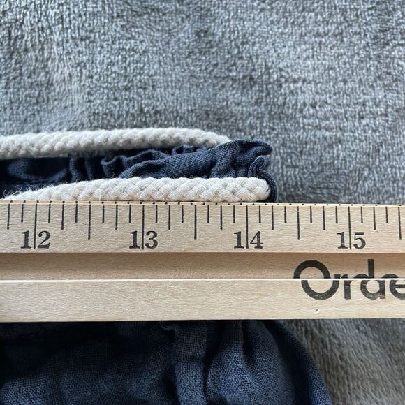 C&C Pants Womens Medium Blue Linen Drawstring Beach Coastal Lagenlook Pull On - Picture 7 of 10